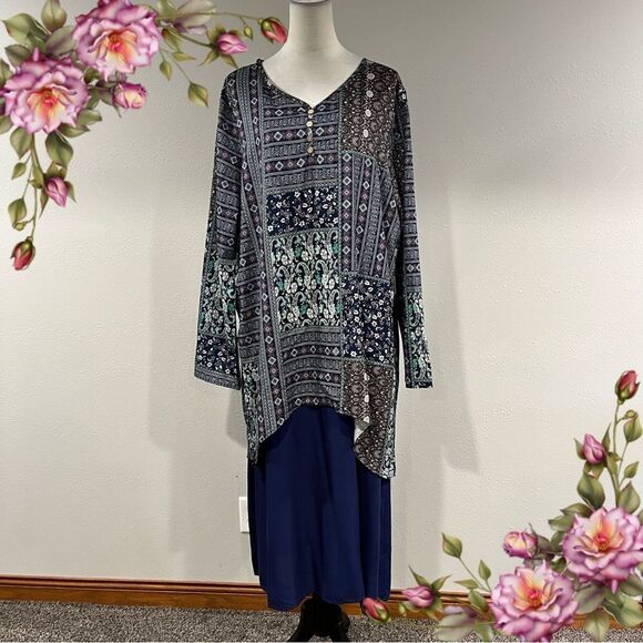 Plus size Long Sleeve dress size XXL - Picture 1 of 15